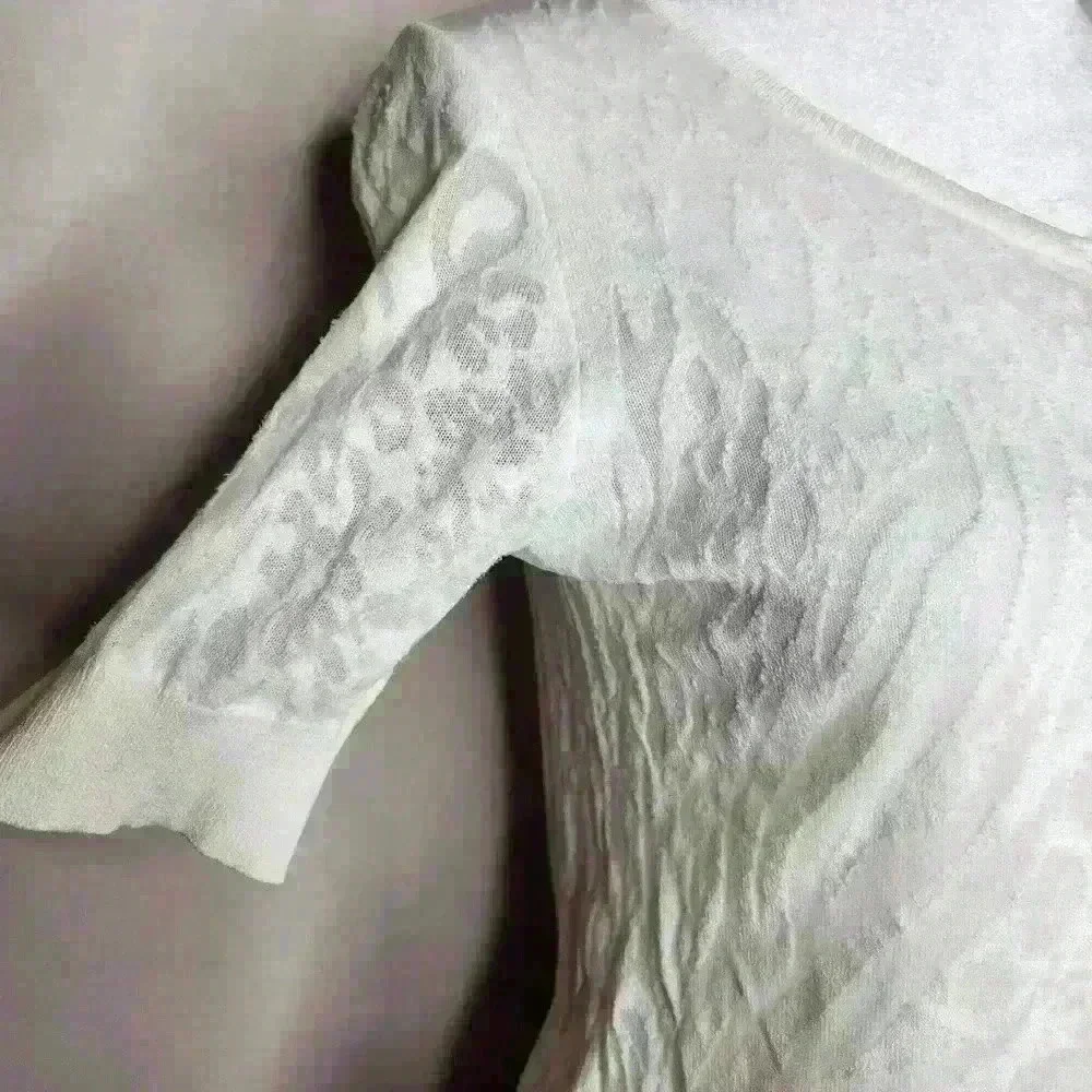 White house black market women's ivory sheer blouse size small - Picture 4 of 7